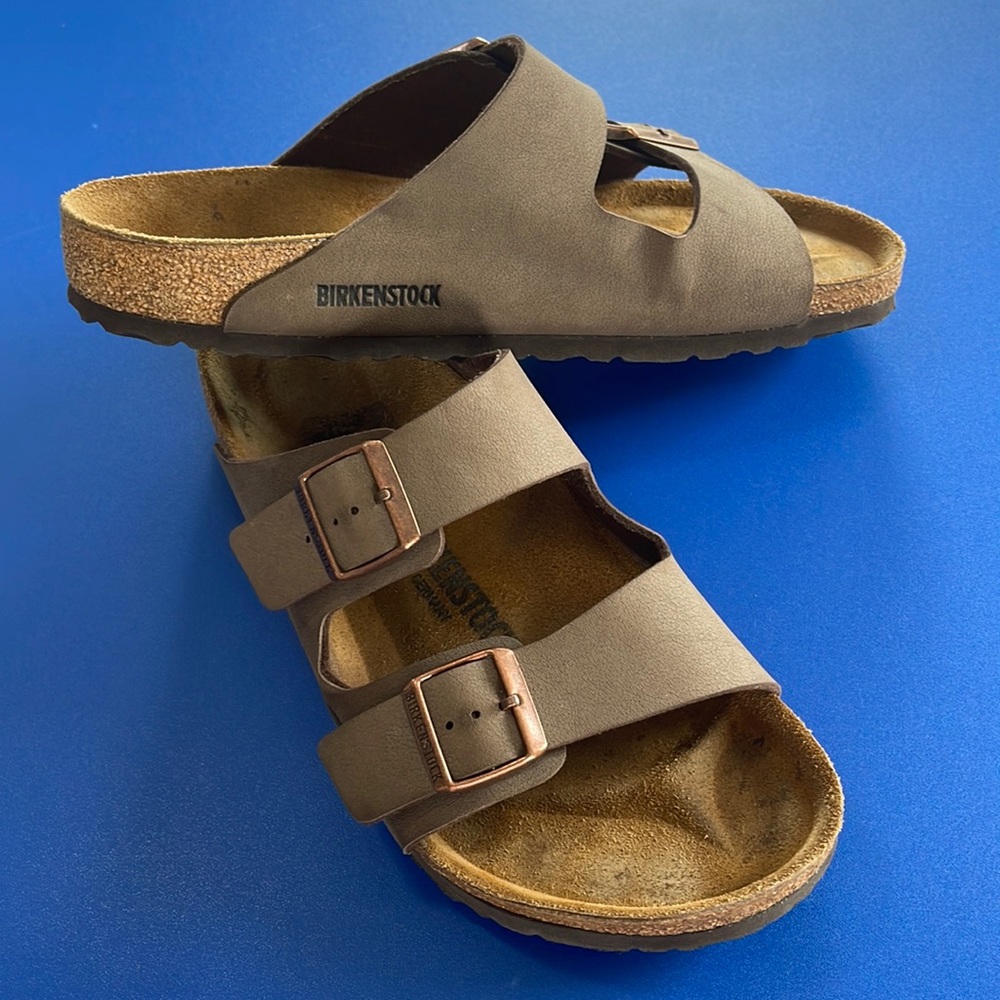 Birkenstock Arizona Birko-Flo Mocha Sandals mens 10-10.5 brown